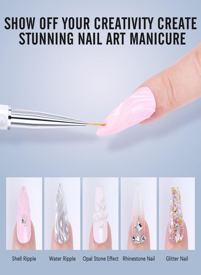 SWEET TREND Clear Builder Gel for Nails: Sweet Trend 10 in 1 Hard Gel Scuplted Kit - 60g LED/UV Strengthen Nail Art for Base Rhinestone 3D Extension Sculpting Overlay Tips - Manicure Set with Forms & Brushes - Image 5